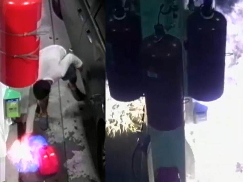 شاهد بالفيديو: تصرف متهور من عامل في محطة وقود أمريكية ينتهي بكارثة!